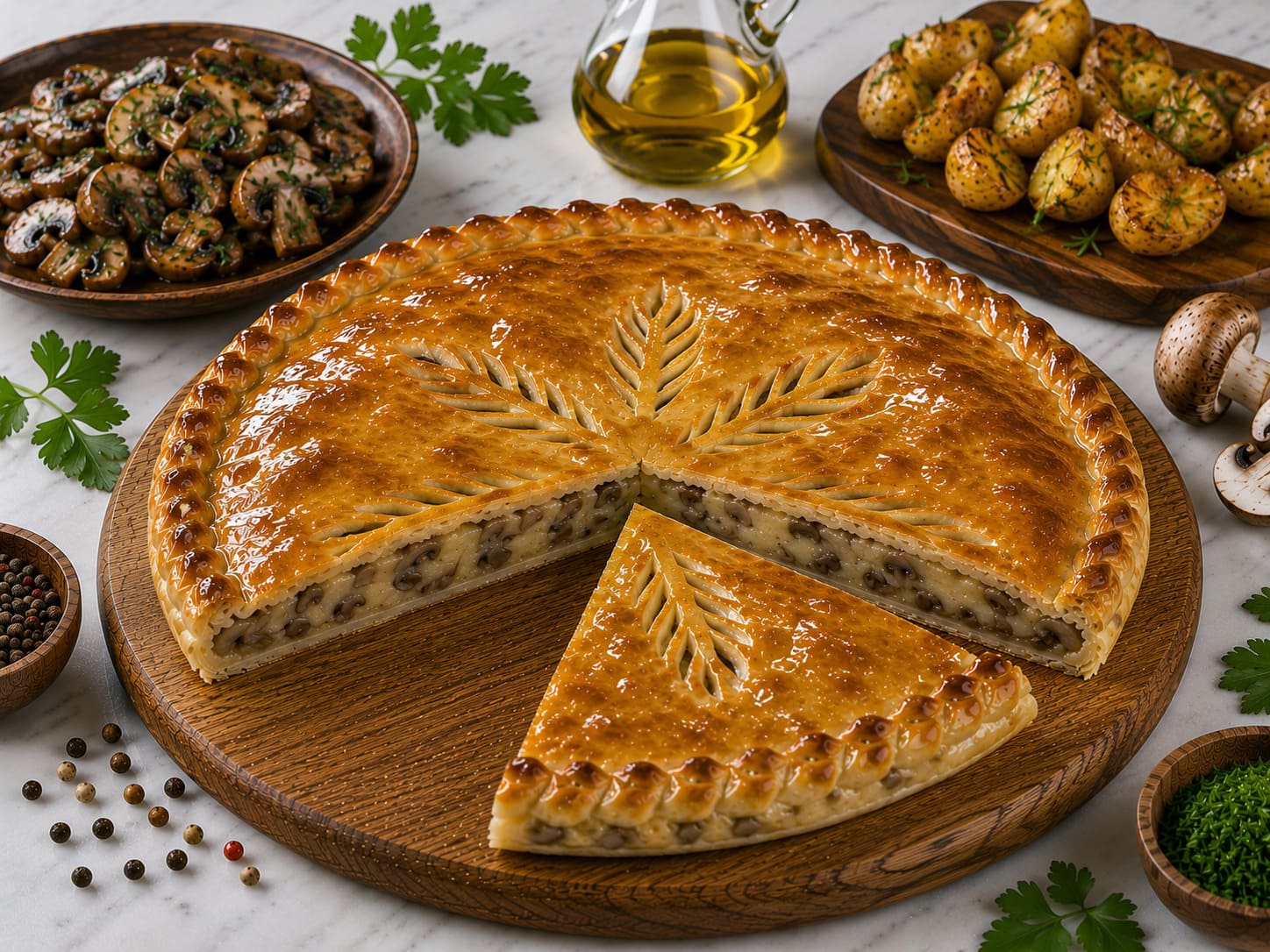 с грибами и картошкой