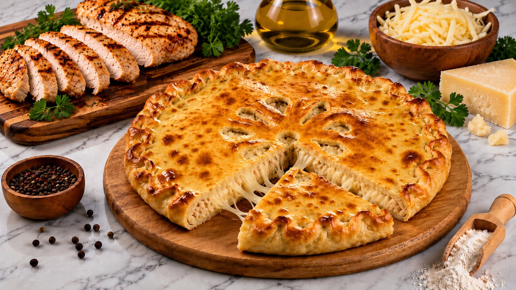 с курицей и сыром